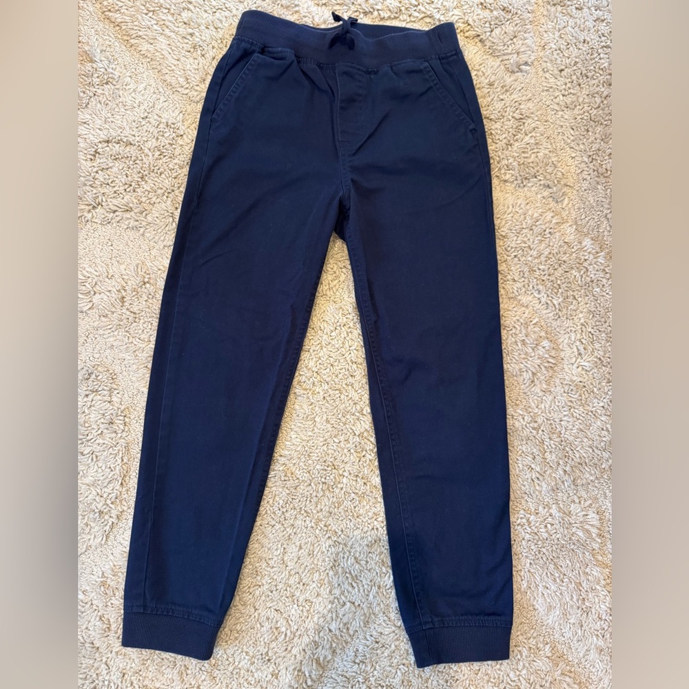 Janie and Jack Navy Chino Pants (Elastic Waist and Ankle Hems)